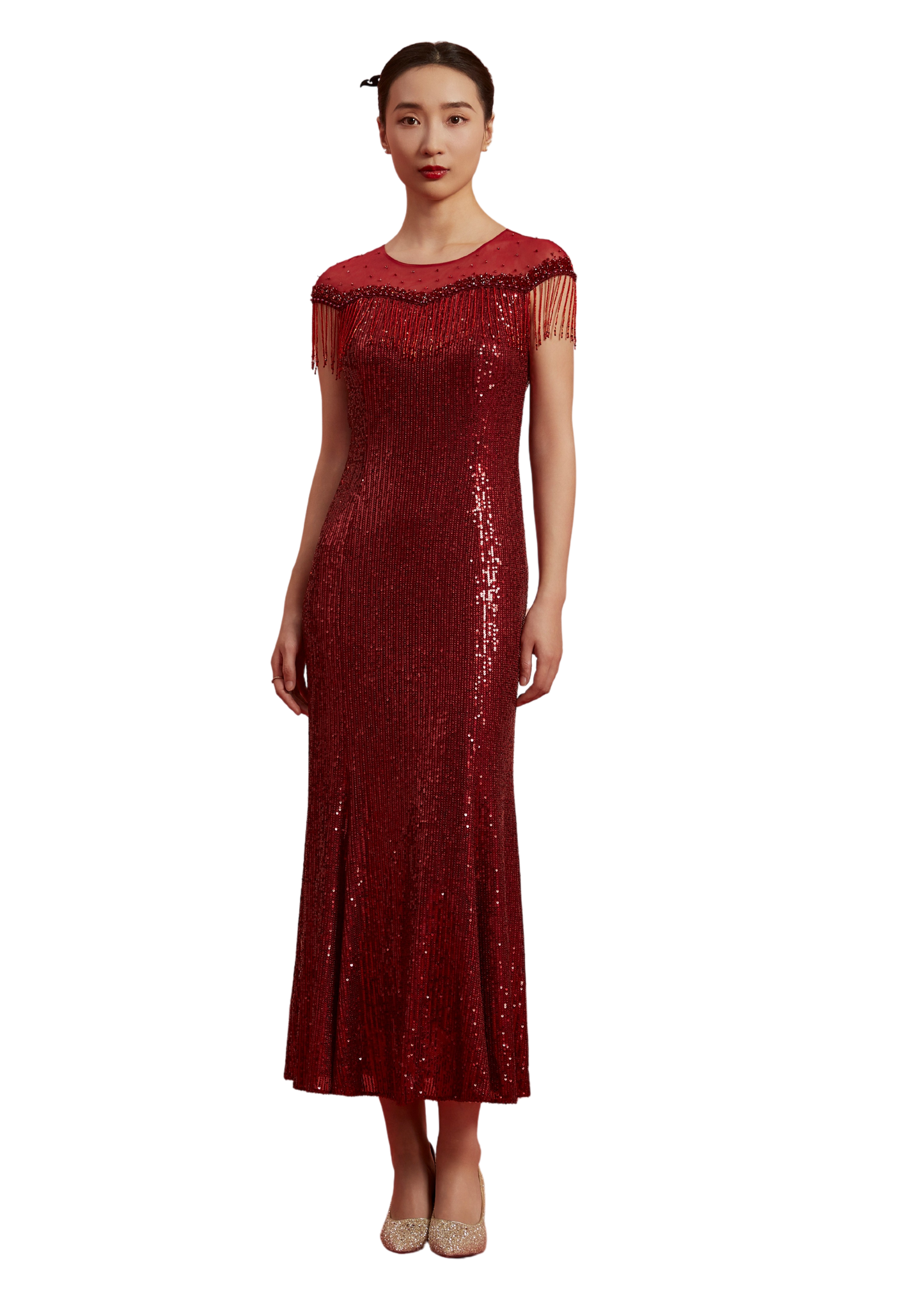 Radiant Red Elegance Qipao