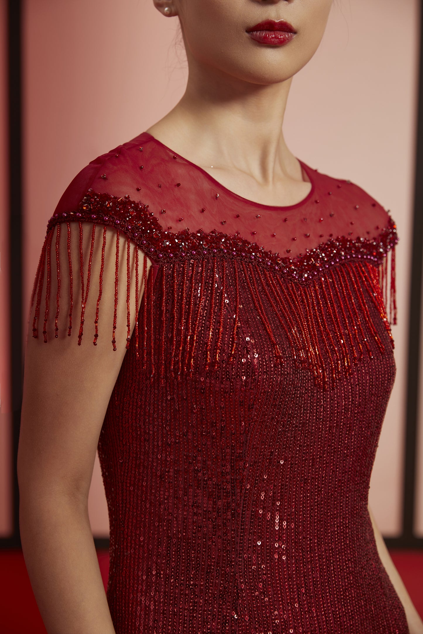 Radiant Red Elegance Qipao