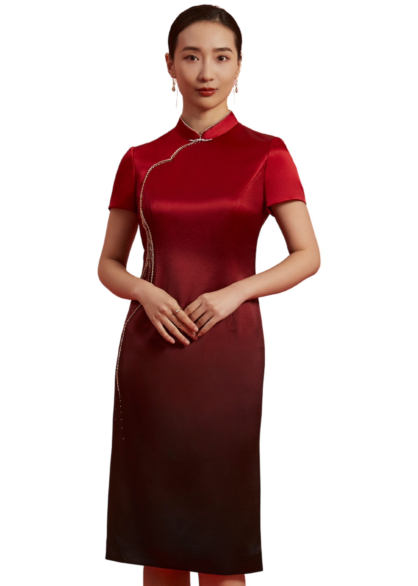 Elegant Ombre Charm-Deep red