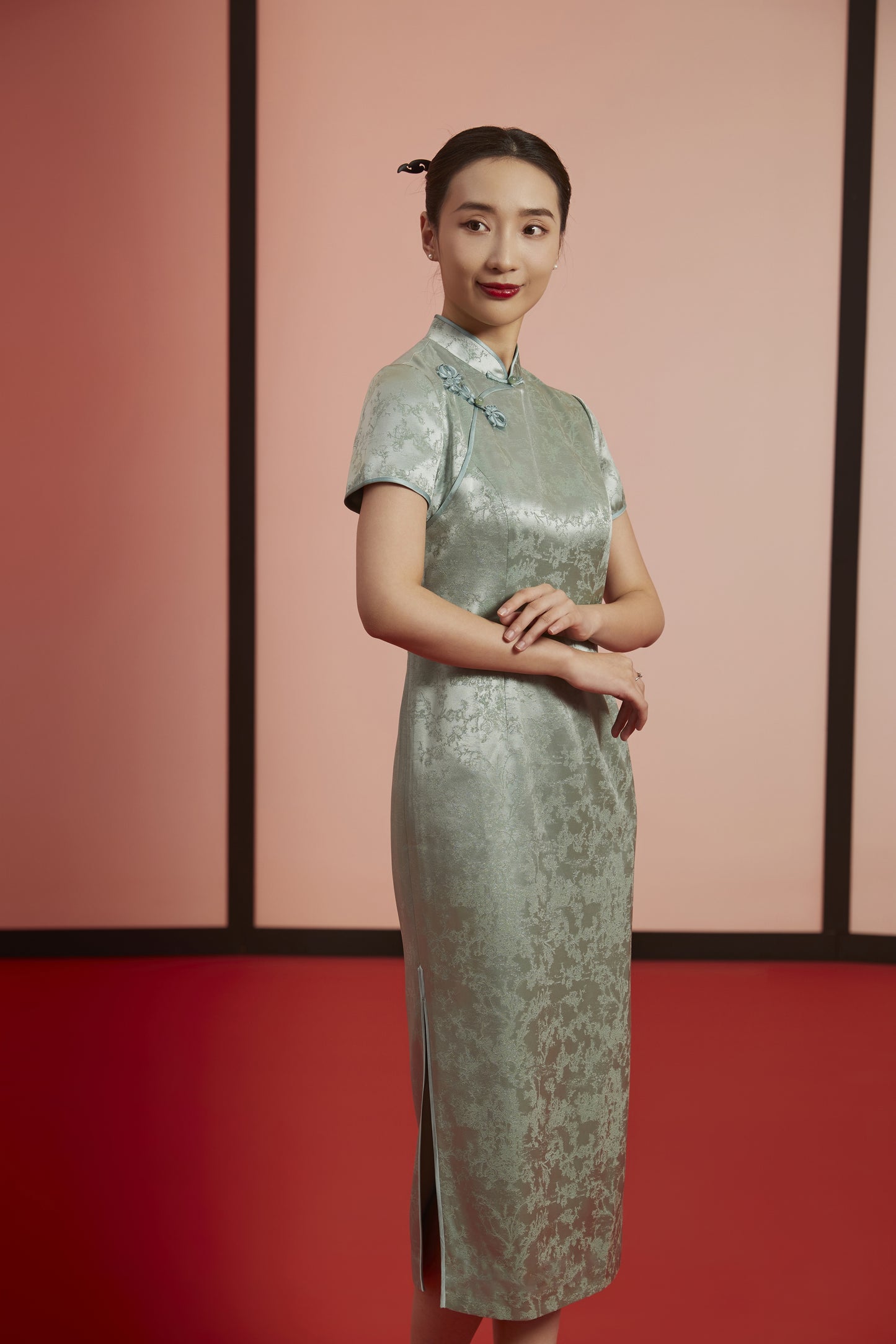 Radiant Ruby Elegance- Green