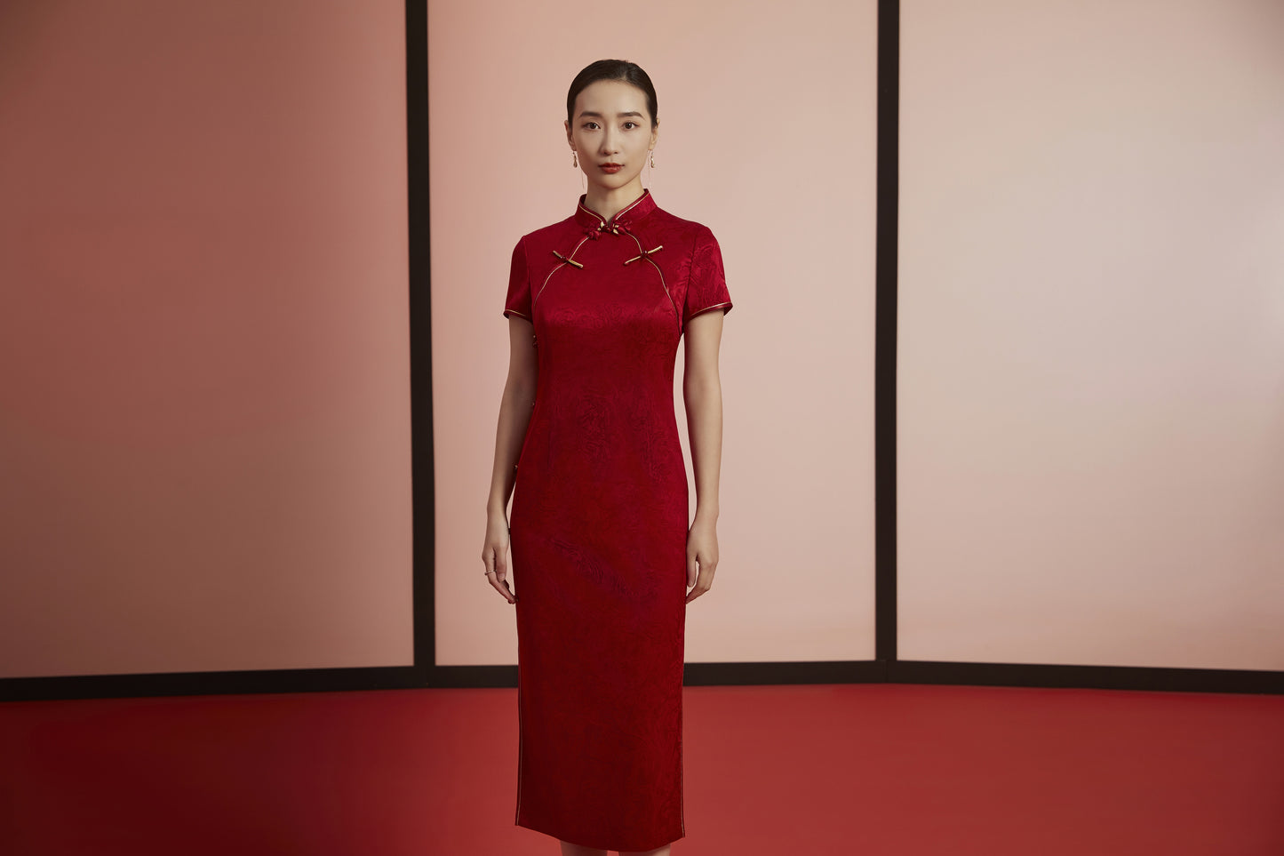 Radiant Red Elegance-Deep Red