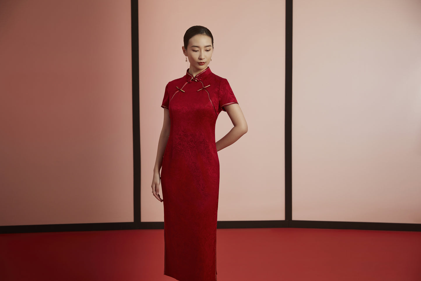 Radiant Red Elegance-Deep Red