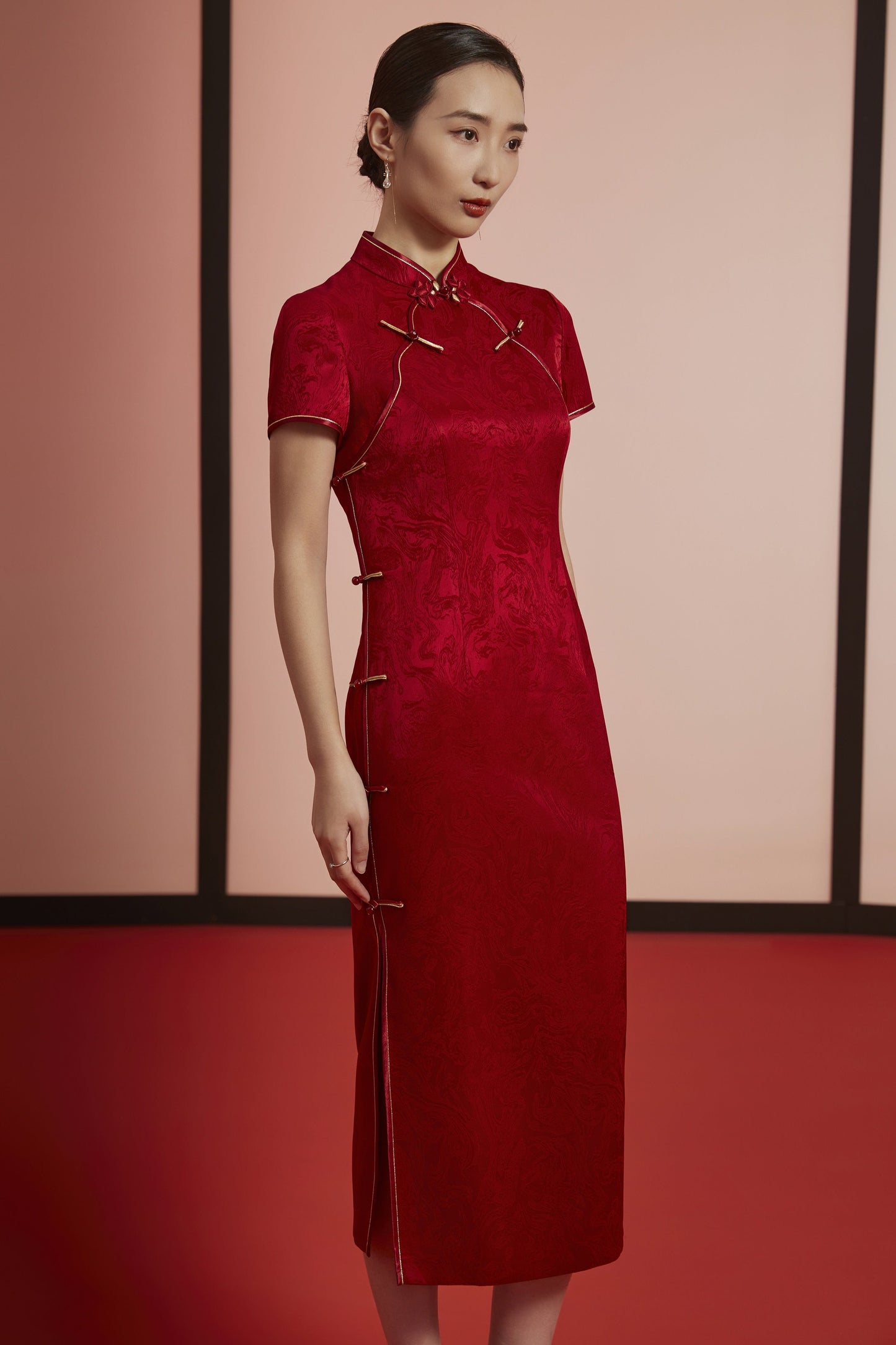 Radiant Red Elegance-Deep Red