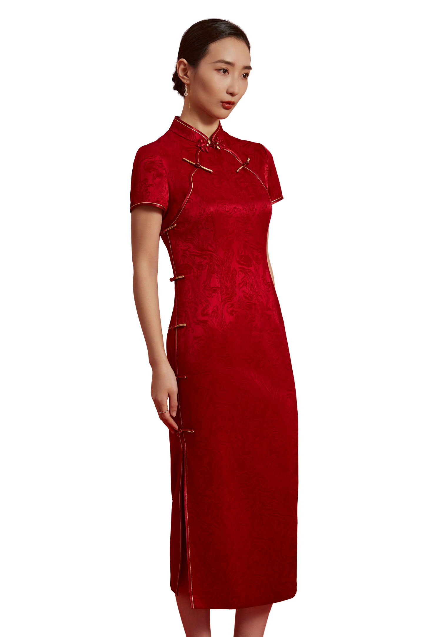 Radiant Red Elegance-Deep Red