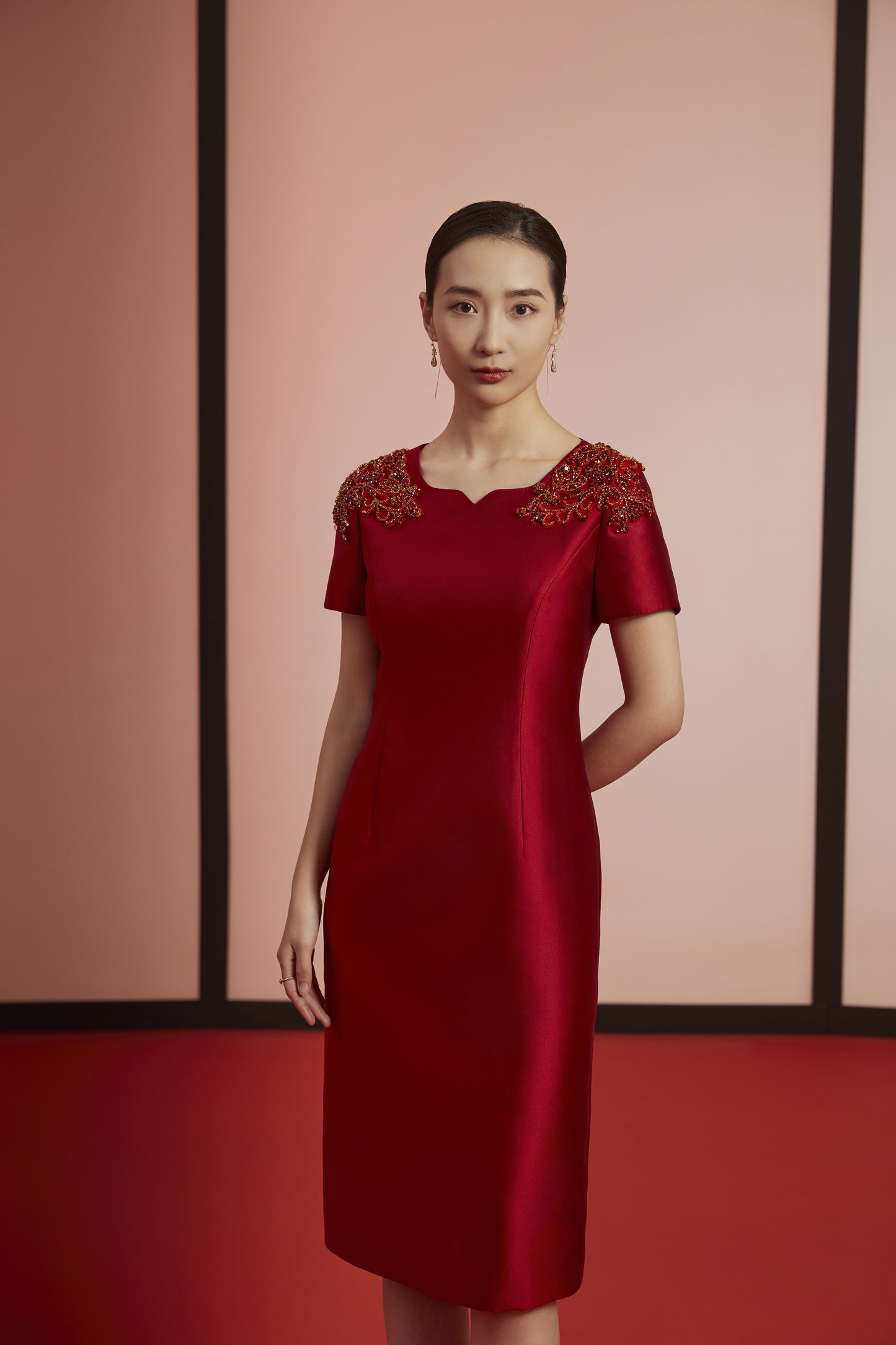 Radiant Ruby Elegance -Red