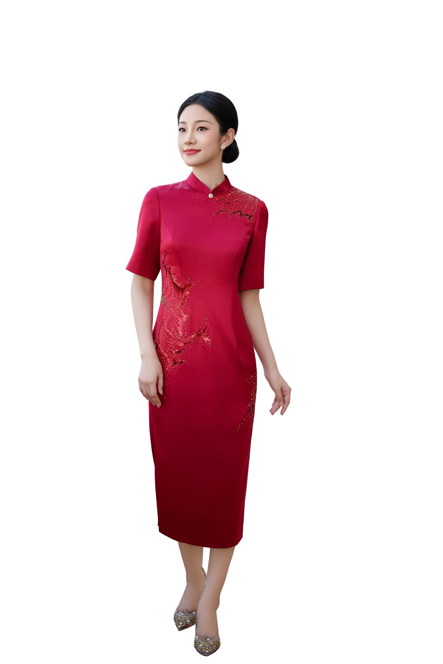 Radiant Fusion: Graceful Splendor - Red