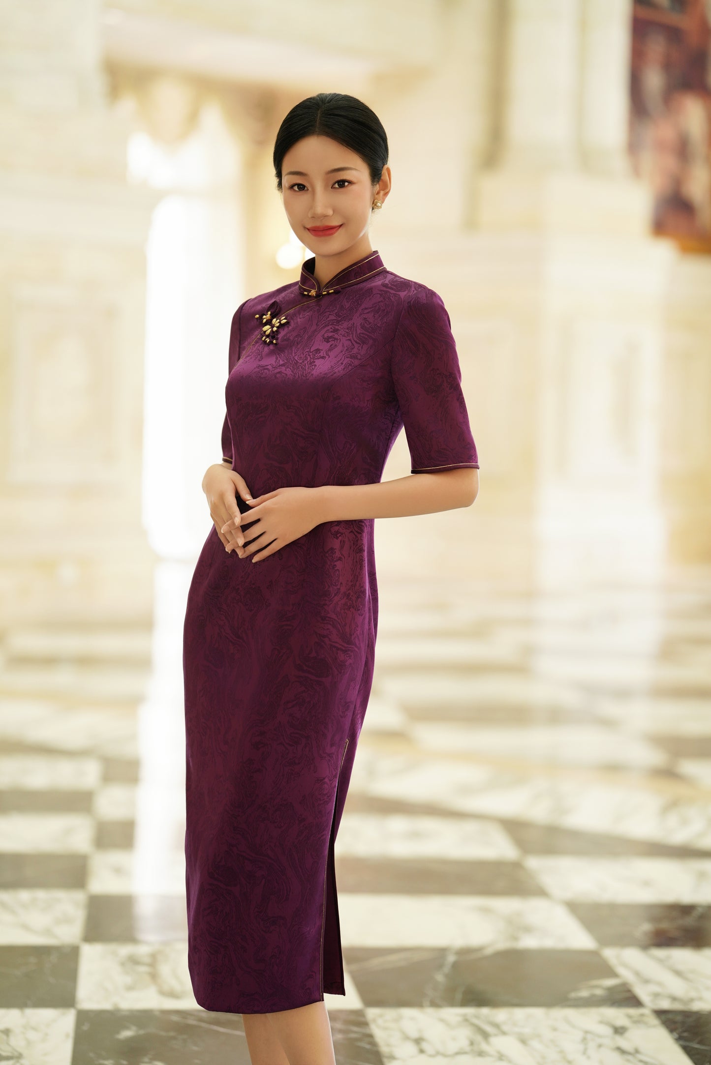 Flowing Harmony Jacquard - Purple