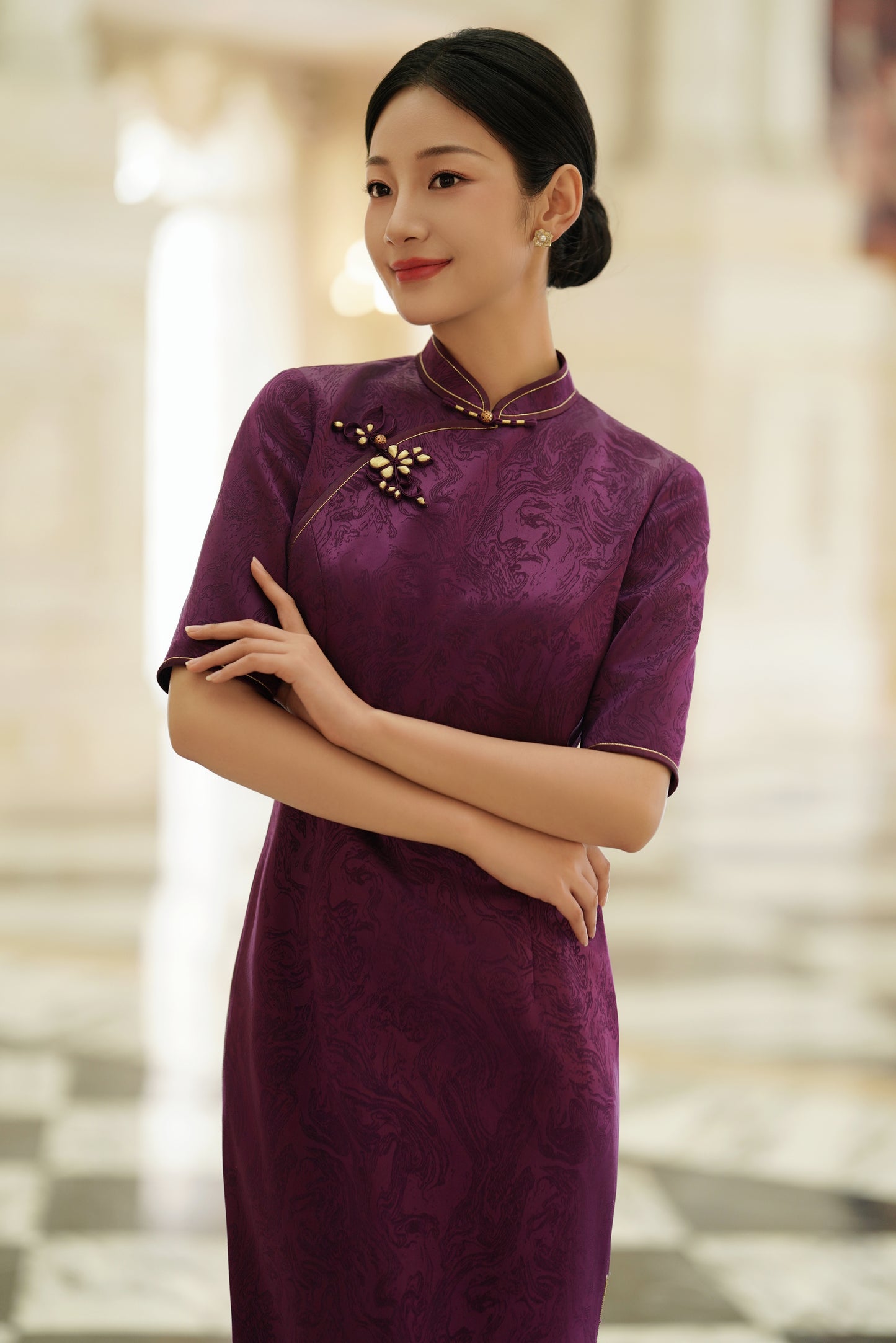 Flowing Harmony Jacquard - Purple